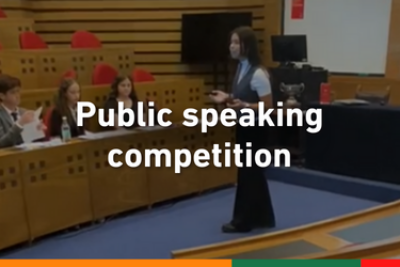 Public speaking competition organised by the English Speaking Union.