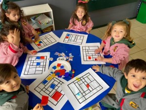 Play Group painting Piet Mondrian - 2023