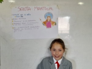 3rd grade expusieron sobre su santo patrono-2024