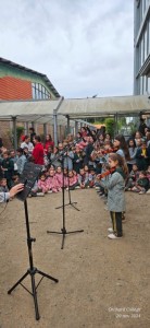 Intervención en el recreo del workshop de violín - 2024